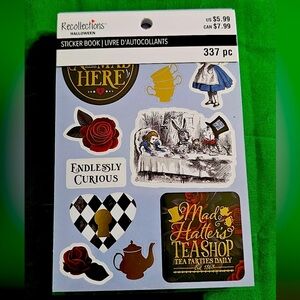 5 Recollections Halloween Alice in Wonderland 12 Sheet Sticker Books